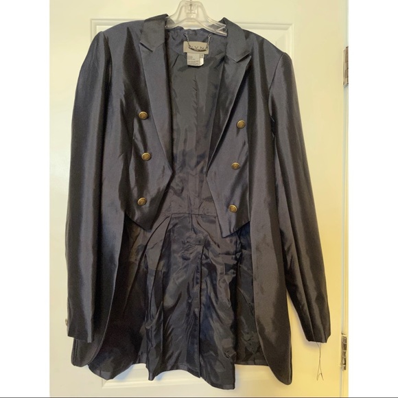 Jovani Long Blazer Navy - Picture 1 of 5
